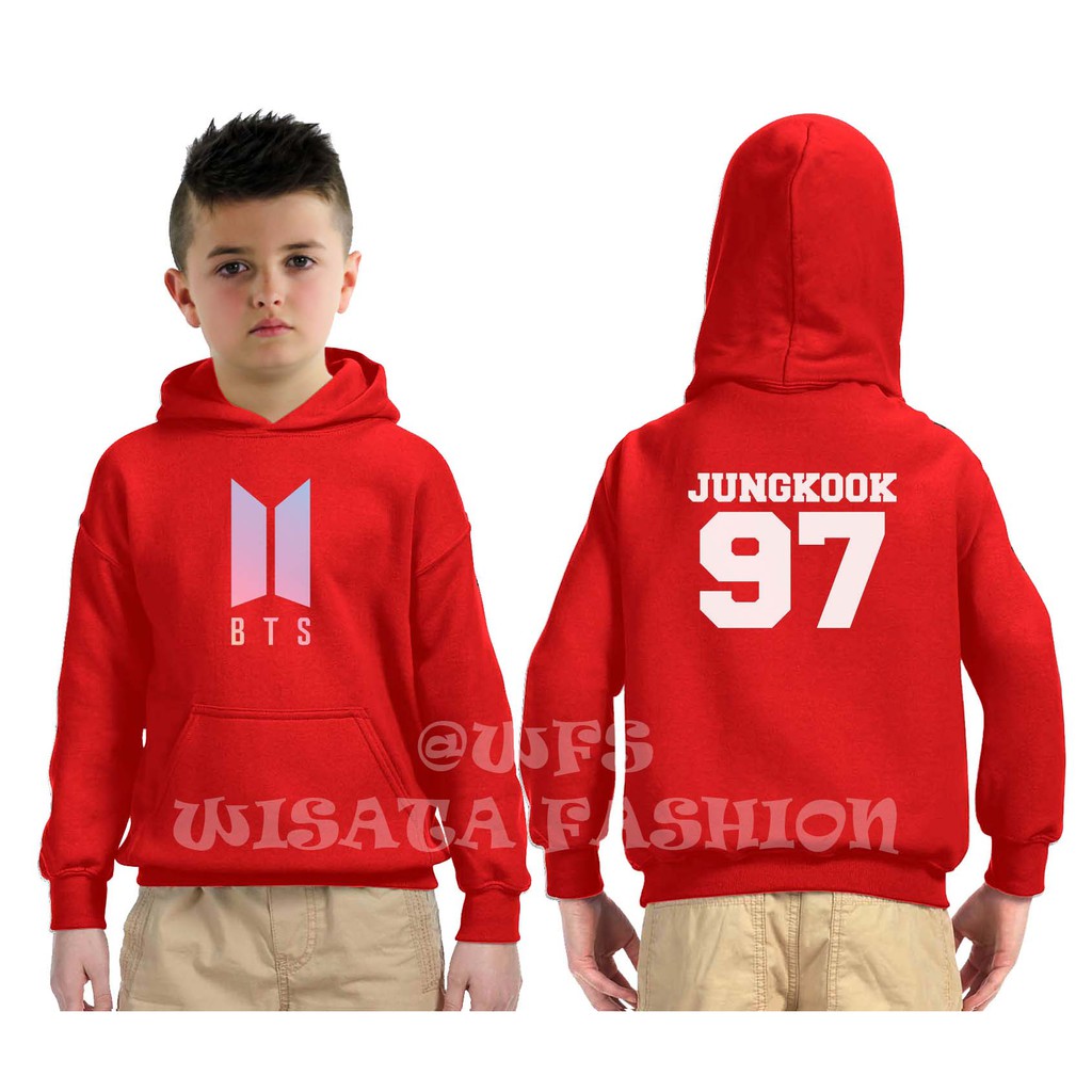 Áo Khoác Hoodie In Hình Bts Jungkook Thời Trang Cho Bé