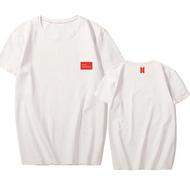 Áo Thun Cotton Tay Ngắn In Chữ LOVE YOURSELF World Tour Concert Thời Trang Hàn Quốc Cho Nam Và Nữ