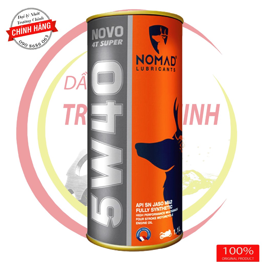 Nhớt Nomad Super 4T 5W40 1.3L dành cho xe raider, moto