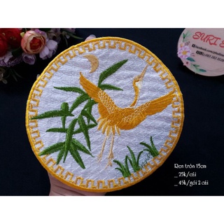 REN TRÒN THÊU HẠC 15cm (Trang trí Áo dài cách tân)