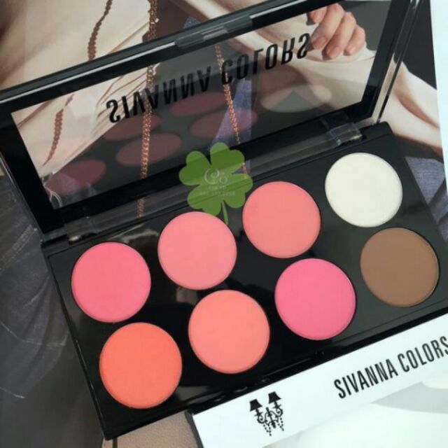 Set má hồng-tạo khối Sivanna Colors Ultra Blush Palette 8 ô