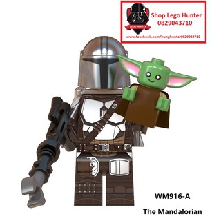 Lego Star War Minifigures Baby Yoda and Mandalorial WM 916