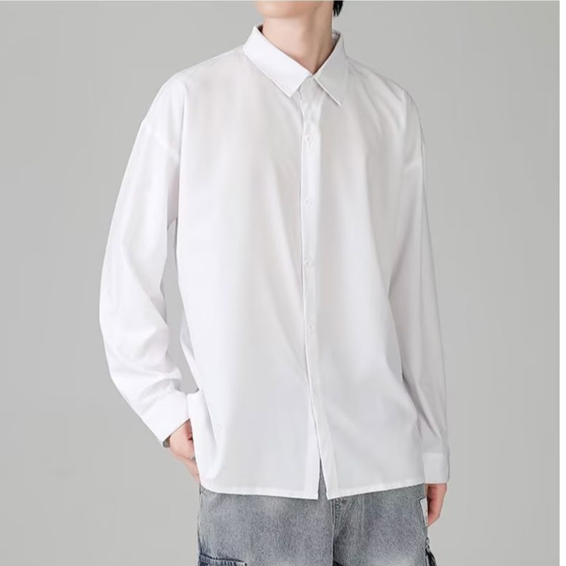 Áo Sơ Mi Màu Đen Trơn Tay Dài Có Size Lớn M-8XL Thời Trang Dành Cho Nam Giới
