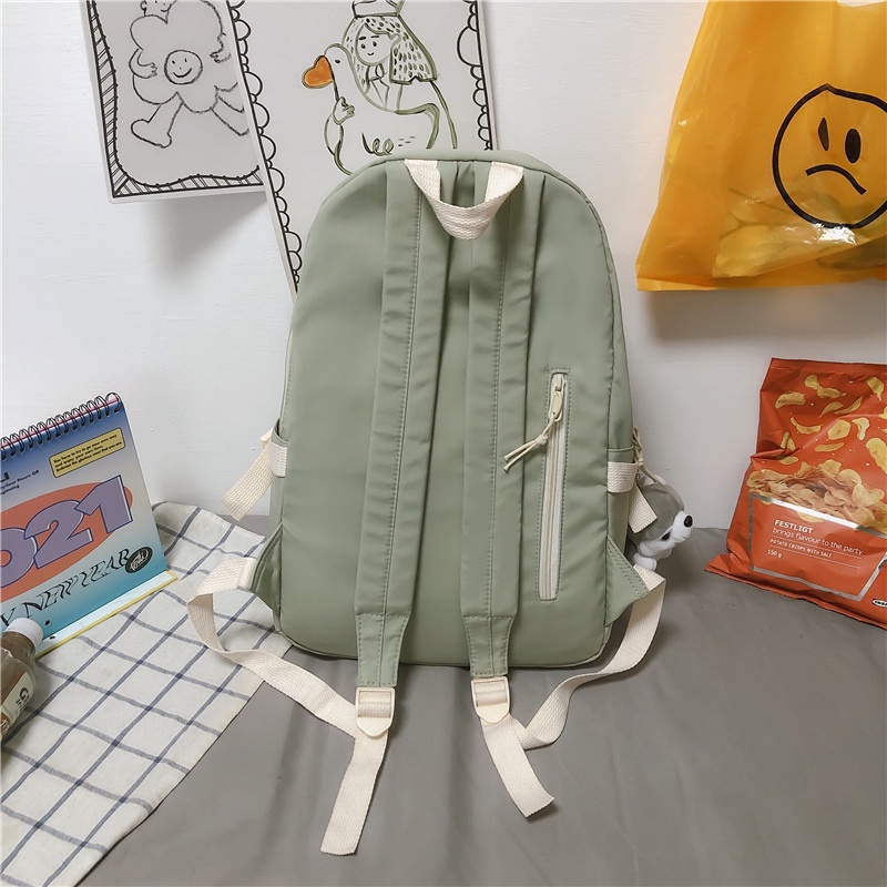 Ba lô đi học Prettyzys 14 inch thời trang phong cách Hàn Quốc 2021 cho nữ