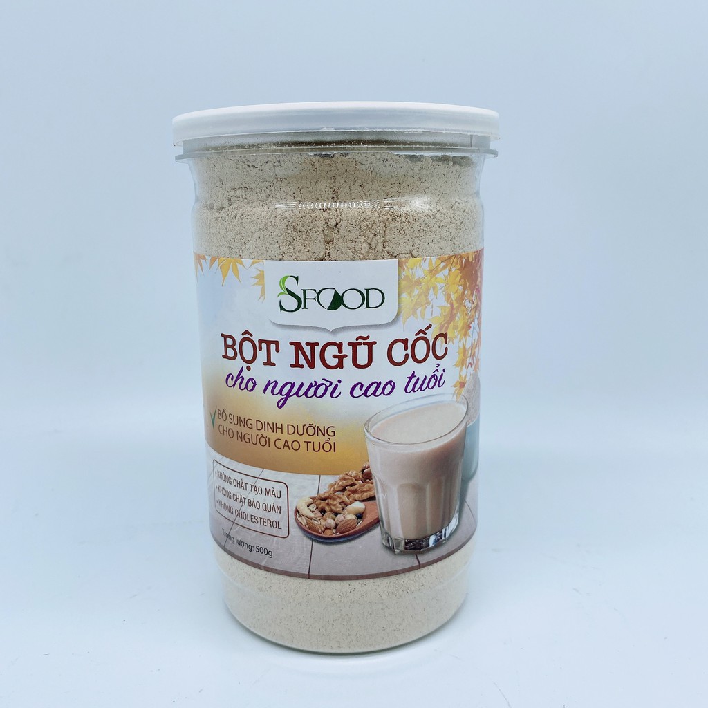 Bột ngũ cốc 13 loại hạt SFOOD lọ 500gram, bột ngũ cốc dinh dưỡng