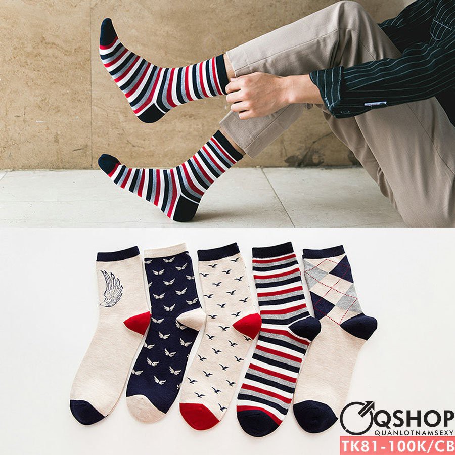 Combo 5 đôi vớ, tất cổ cao