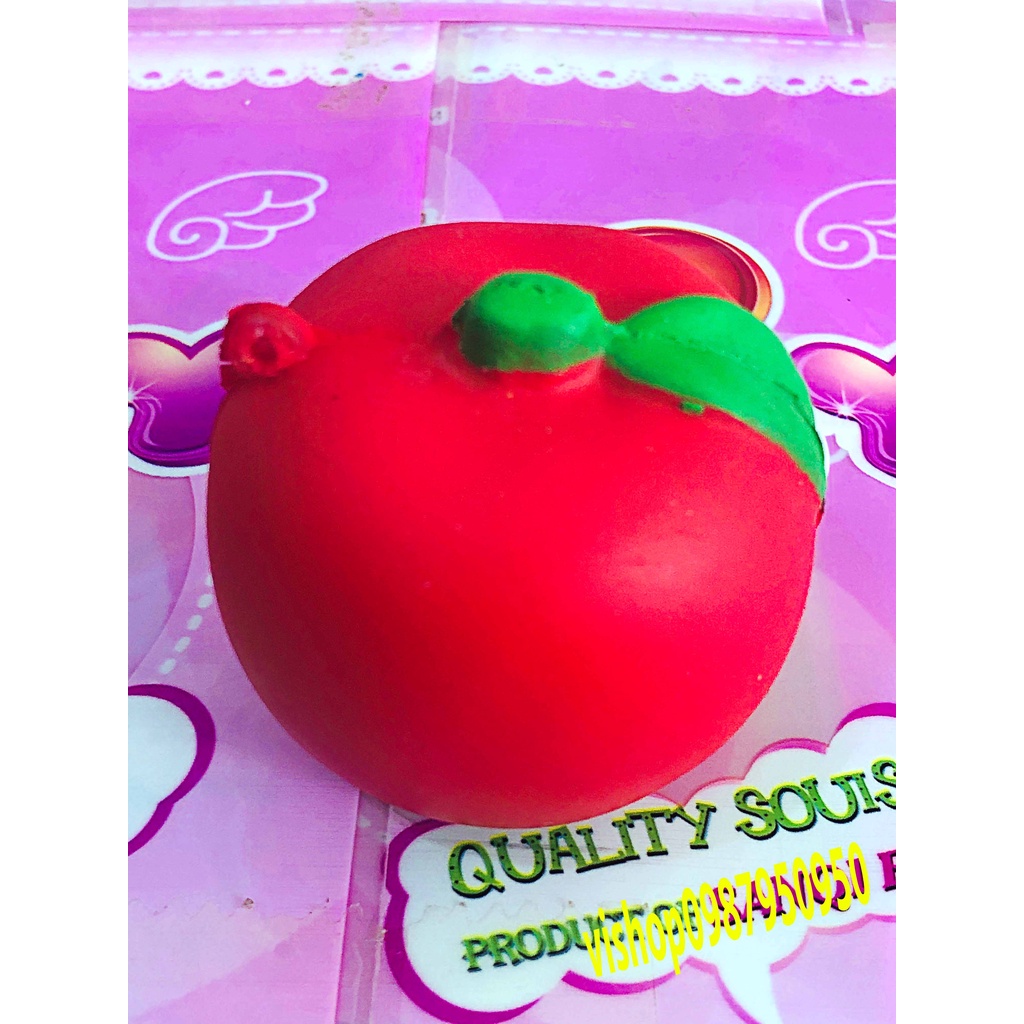 Squishy Hình QUẢ TÁO ĐỎ Đồ Chơi Xốp Giảm Stress Hình mềm mịn dễ Thương đàn hồi Cho Bé