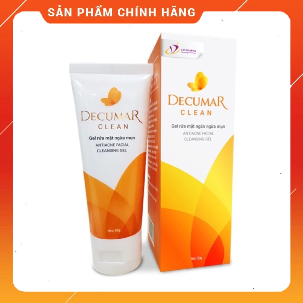 (Chính Hãng)_Decumar Clean (50g)_"Gel Rữa Mặt Sạch Mụn"