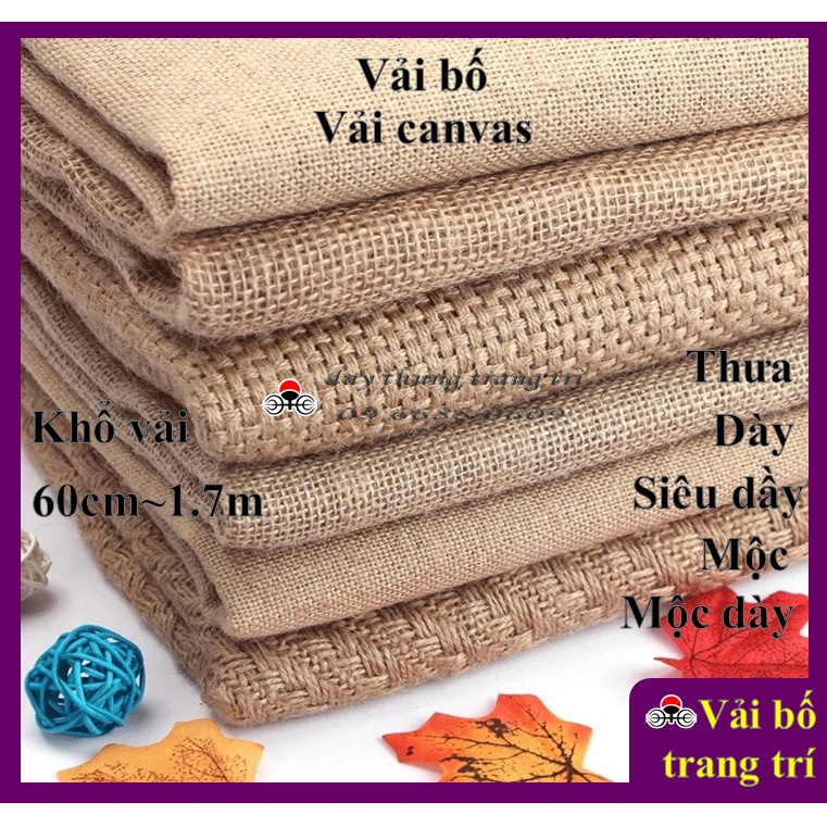 Mua Vải bố đay, vải bố trang trí, vải canvas, làm phông nền chụp ảnh ...