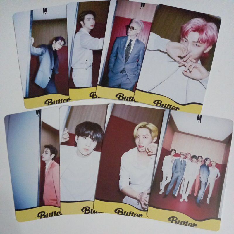 Set 8 card thẻ nhựa BTS - Butter bo góc in 2 mặt