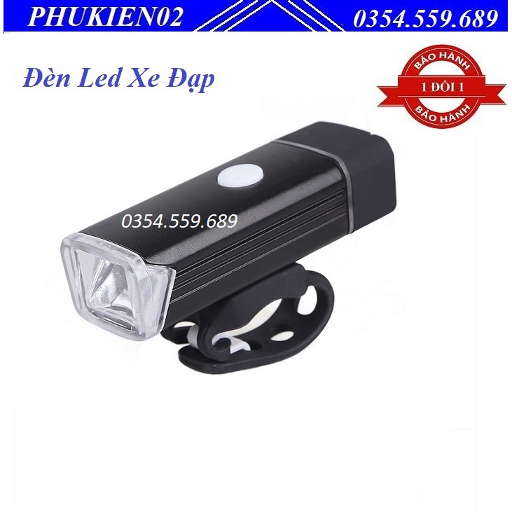 Đèn led gắn xe đạp siêu sáng, có sạc, chống nước Machfally hợp kim nhôm cao cấp – DX09