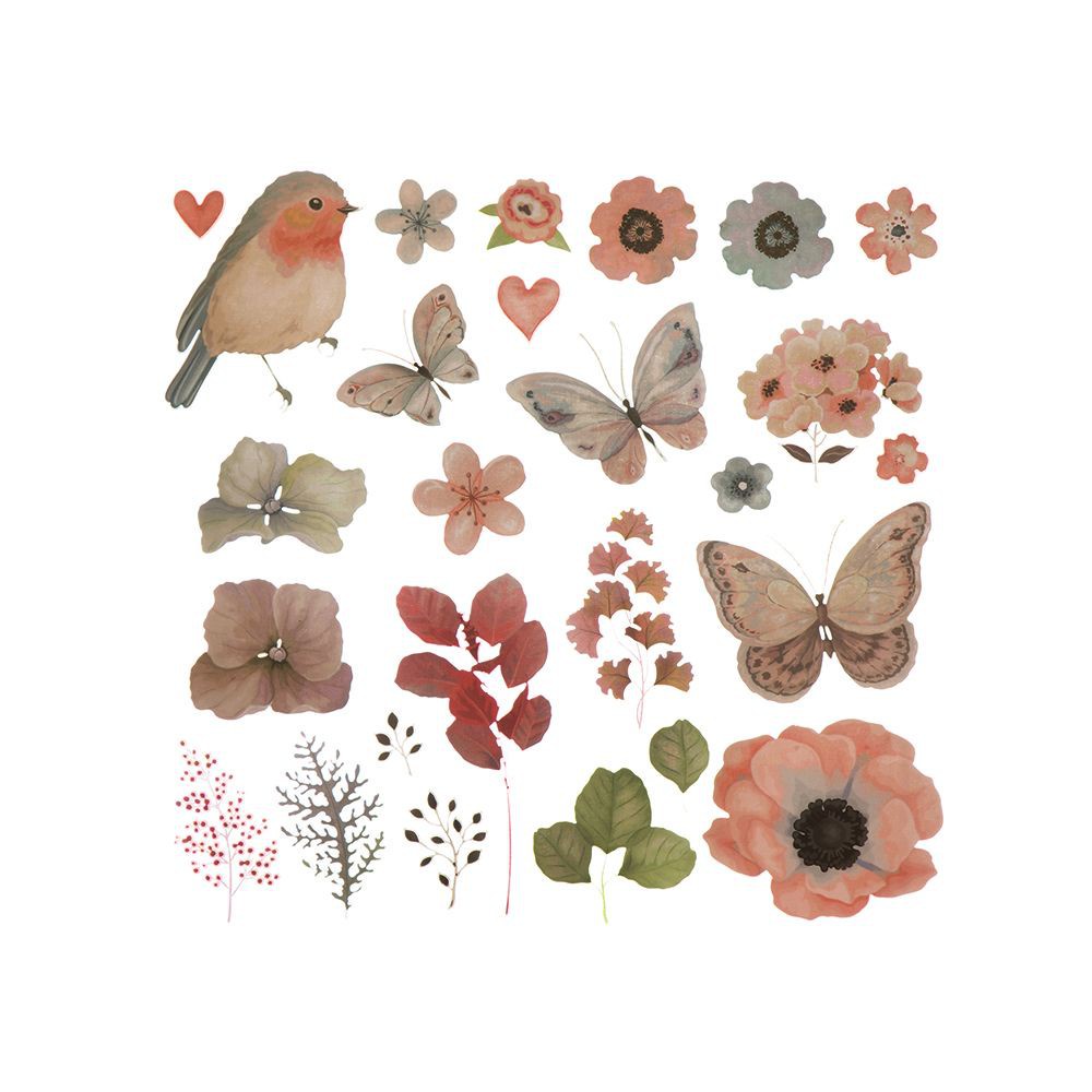 Miếng Dán Ủi Quần Áo Hình Hoa Và Chim Dễ Thương Diy