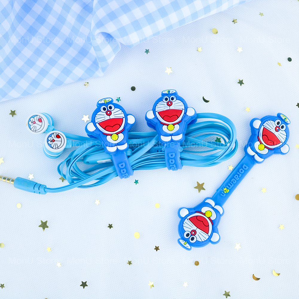 Dây buộc chống rối cáp sạc USB, tai nghe, dây điện,... hình DORAEMON DOREMON dễ thương cute MON0071