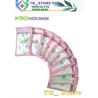khẩu trang y tế trẻ em từ 6 đến 12 tuổi BamBoo KIDS MASK túi 10,20 cái