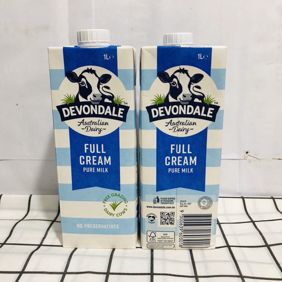 Sữa tươi nguyên chất tiệt trùng Devondale Full Cream Milk 1L