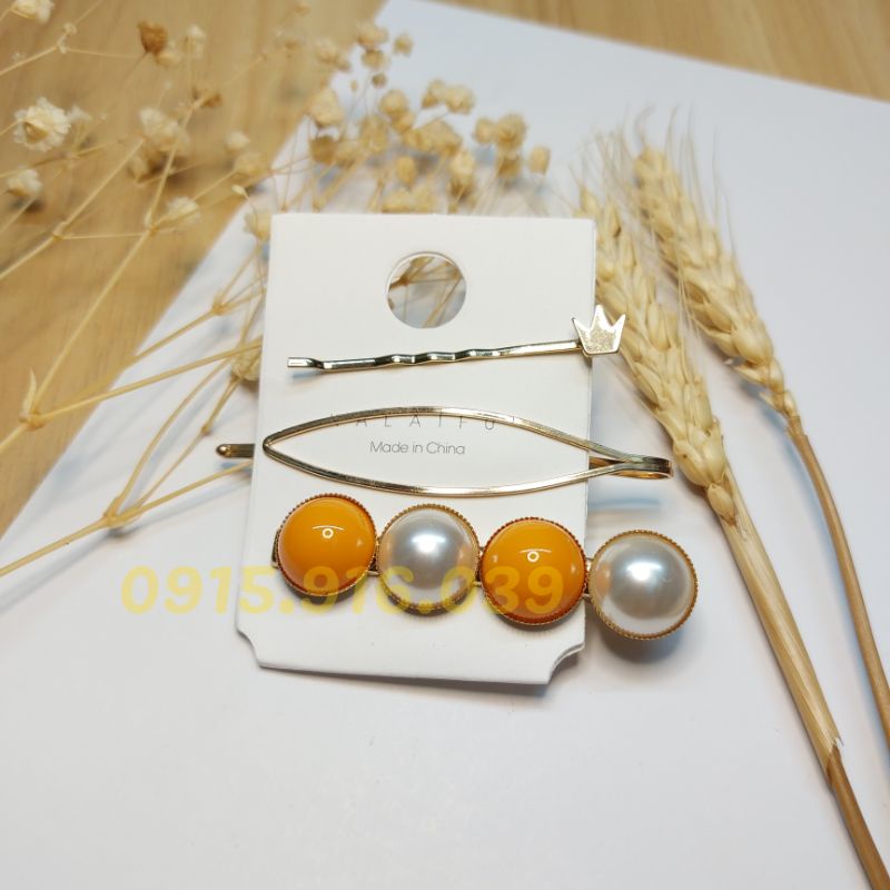 Set 3 Kẹp Mái Dễ Thương Nhiều Màu