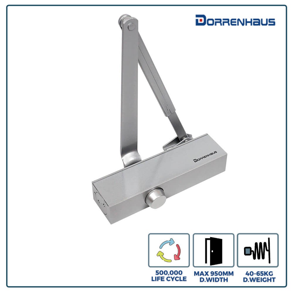 Cùi chỏ cửa/ Tay co thủy lực 40-65kg Dorrenhaus D1003-Tự lắp đặt dễ dàng tại nhà-Chi phí thấp
