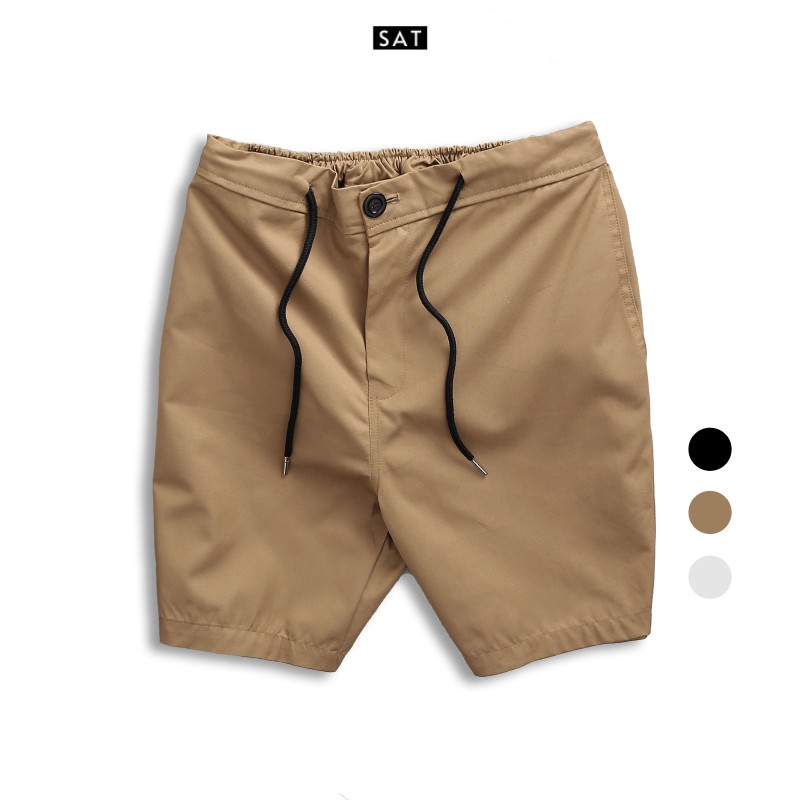 Quần short quần đùi nam SAT SLUX-02 vải kaki cao cấp, trẻ trung, dày dặn, co giãn nhẹ, chuẩn form