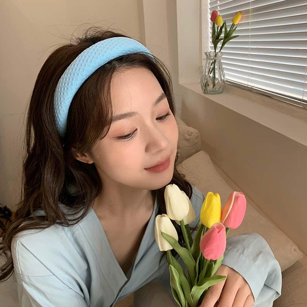 Băng Đô Cài Tóc Vành Rộng Họa Tiết Lưới Màu Kẹo Ngọt Dễ Thương Kiểu Pháp Cho Bạn Gái VANES1