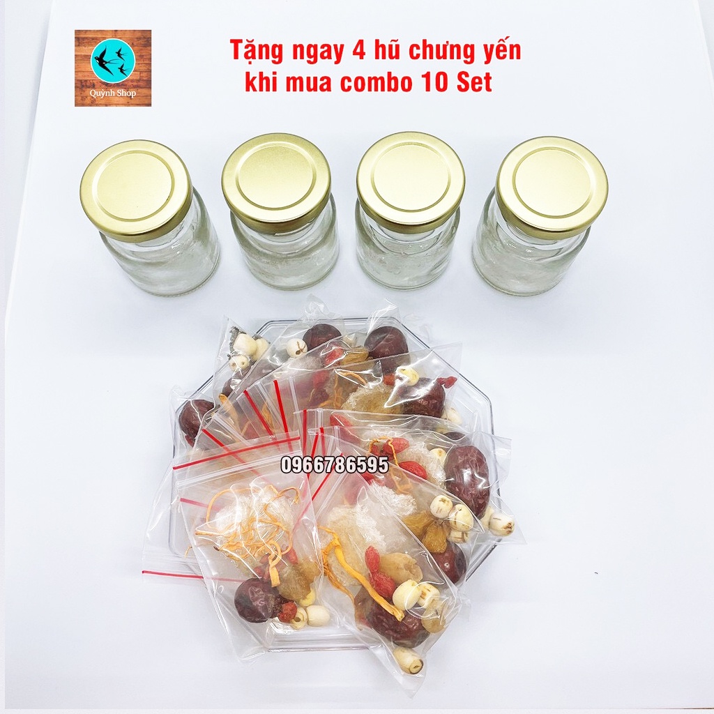 Set yến sào baby chia sẵn tặng kèm hũ và đường phèn chưng tại nhà
