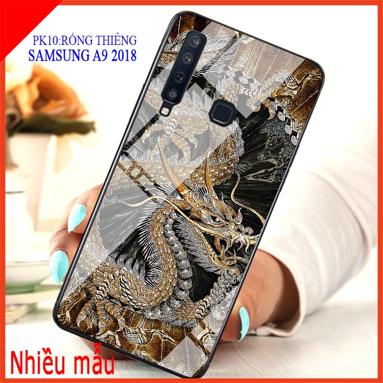 Ốp lưng mặt kính 3D SAMSUNG A9 2018, ốp điện thoại mặt kính 3d sang trọng, ảnh thật shop có cung cấp video ạ