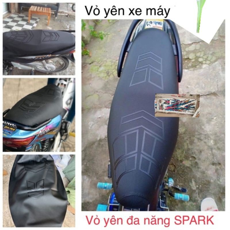 Vỏ yên đa năng xương cá SPARK xe số, xe Exciter, win