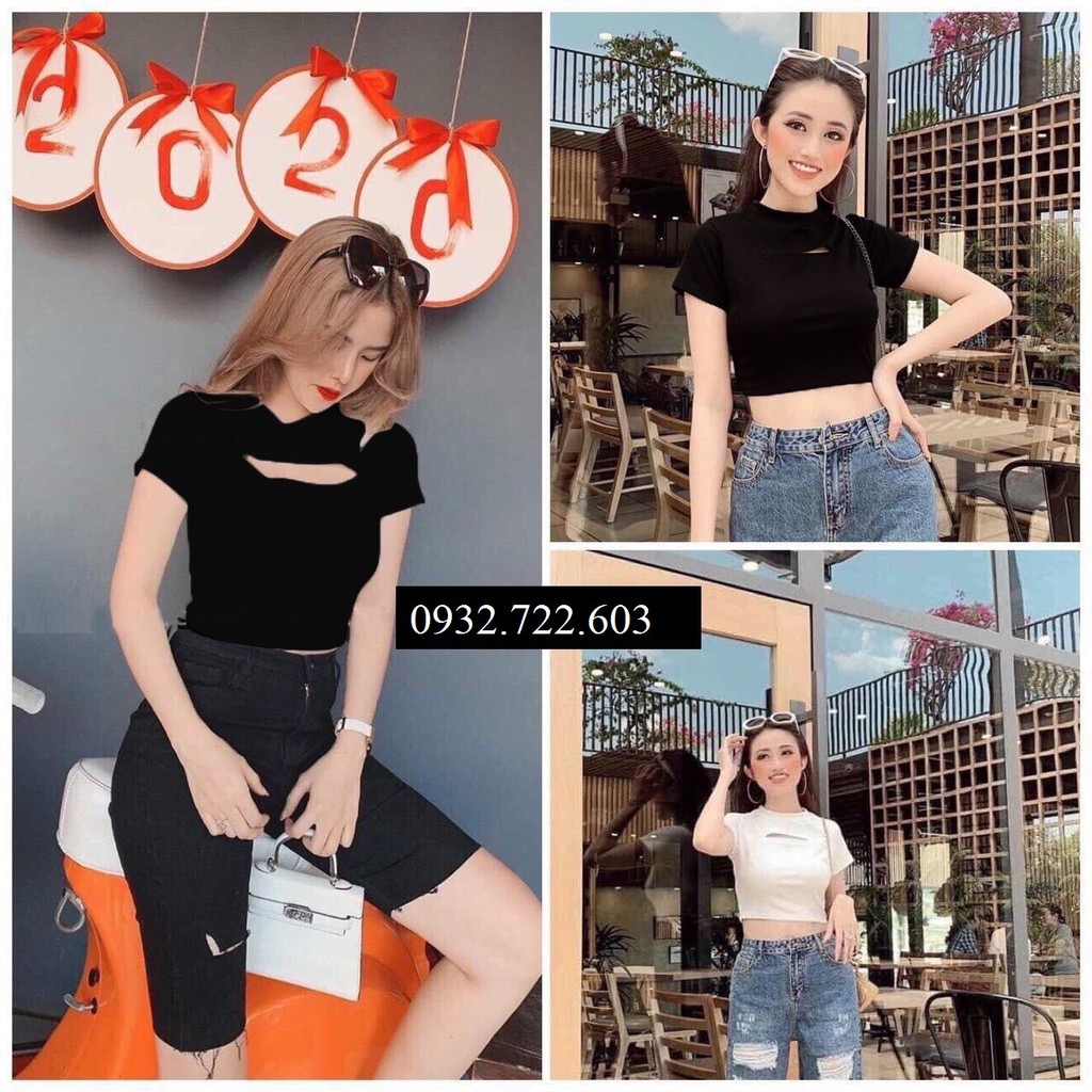 Áo thun croptop hở ngực