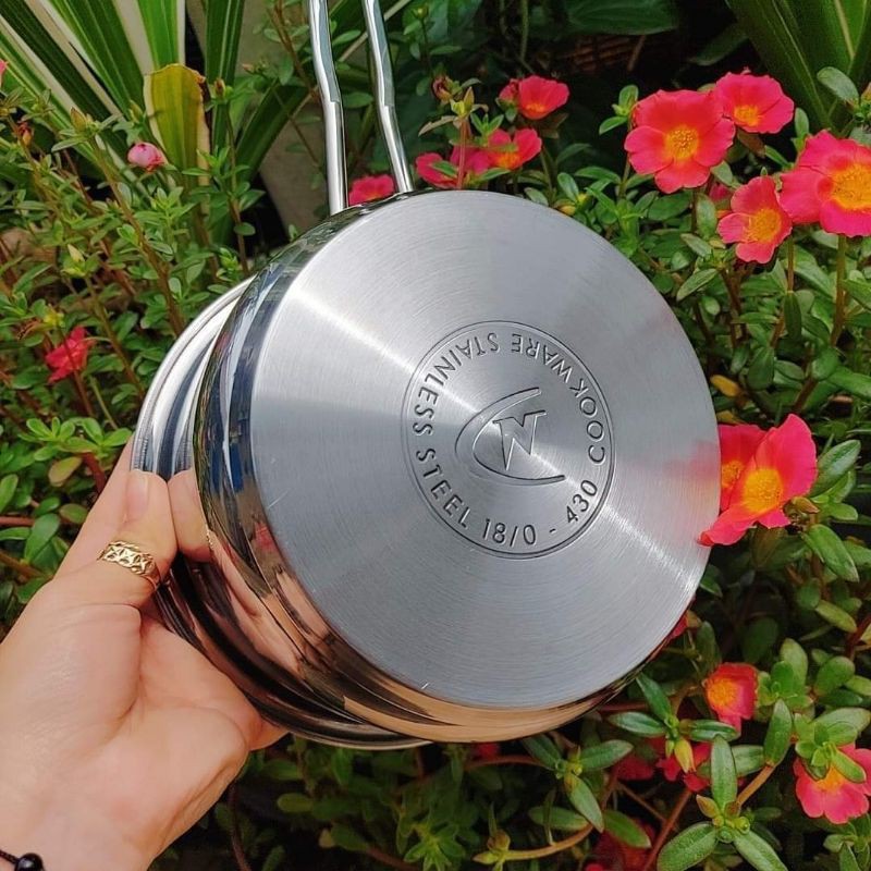 QUÁNH (NỒI) INOX ĐÔNG NAM CAO CẤP 3 ĐÁY 16CM