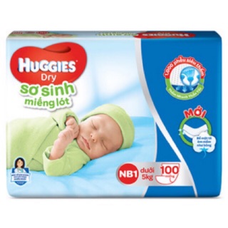 Tã lót sơ sinh Huggies nb2 60 miếng
