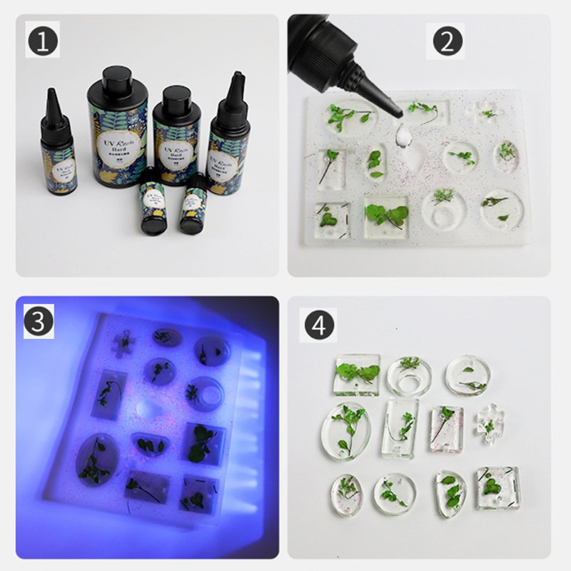 Keo uv resin, Keo resin uv trong suốt cứng nhanh khô - 60g - 100g - Long Vũ Resin