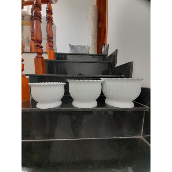Chậu Nhựa Để Bàn, Chậu Có Chân Hình Quả Bí Trang Trí Hoa Quả, Trồng Cây Hoa Kiểng