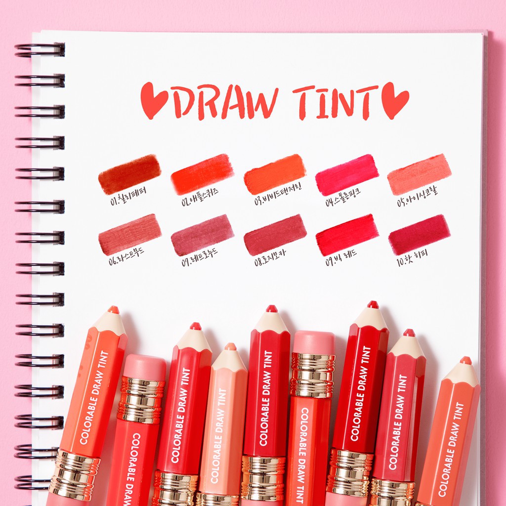 Son Kem Hình Bút Chì It's Skin 09 Big Red 3.3g Colorable Draw Tint - OLIX