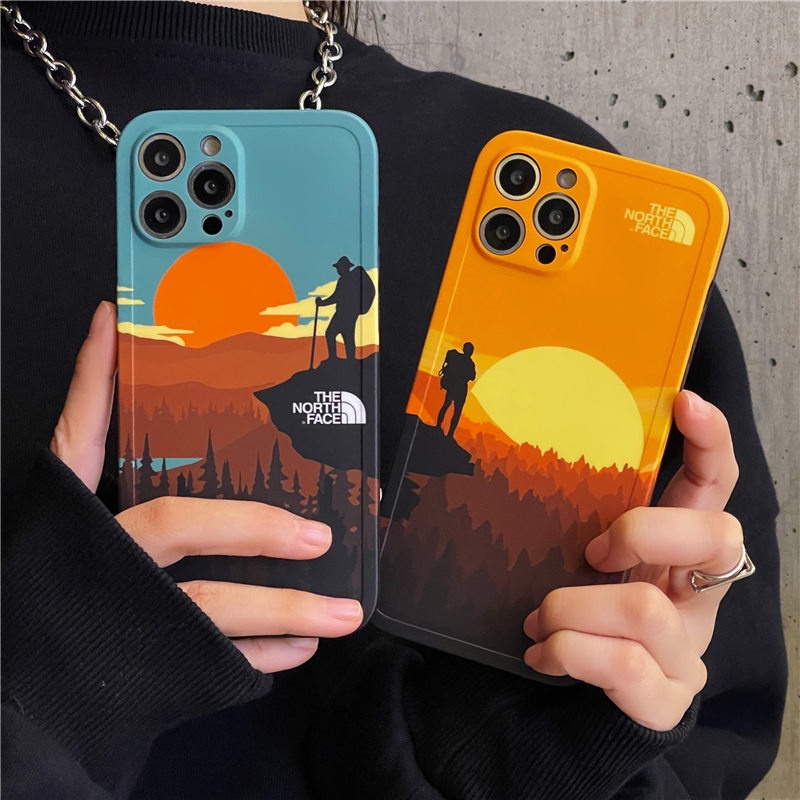 Hoạt Hình Ốp Điện Thoại Mềm Hình Hoàng Hôn Trên Núi Cho iphone15 15pro 15promax 14promax 14 14pro 13 13pro 13promax 12 12pro 12pm 11