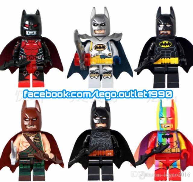 Xếp hình Rainbow bat Ultimate Bathero Tartan Excalibur bat3000 Batman Series Lego Minifigures Decool 0268 0273