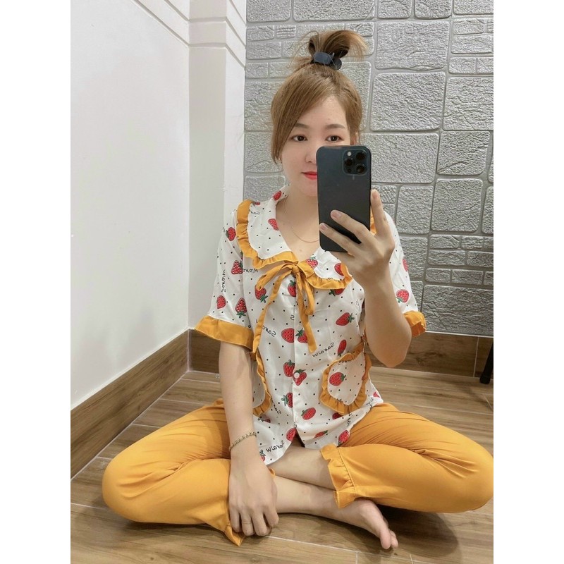 Bộ Pijama Tiểu Thư Dâu Siêu Xinh | BigBuy360 - bigbuy360.vn