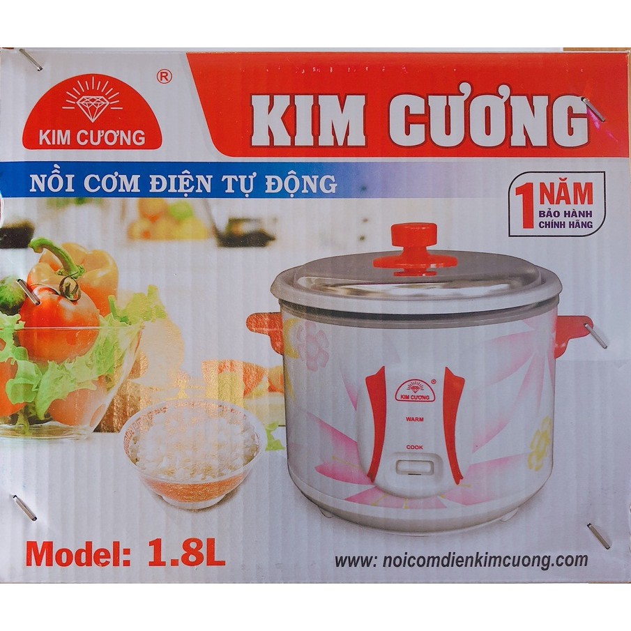 NỒI CƠM ĐIỆN KIM CƯƠNG NẮP RỜI 1,8L