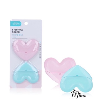 Dao cạo tỉa lông mày trái tim set 2