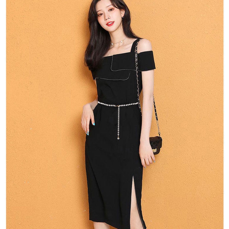 Thắt Lưng Dây Xích Mỏng Đính Ngọc Trai Thời Trang Thích Hợp Phối Đầm/Đầm/Áo Khoác