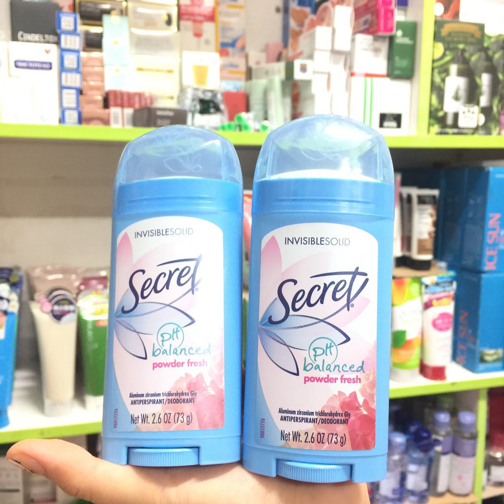 𝐭𝐡𝐞𝐠𝐥𝐚𝐦𝐛𝐚𝐫 ★ Lăn Nách Khử Mùi Secret USA Cho Nữ Invisible Solid