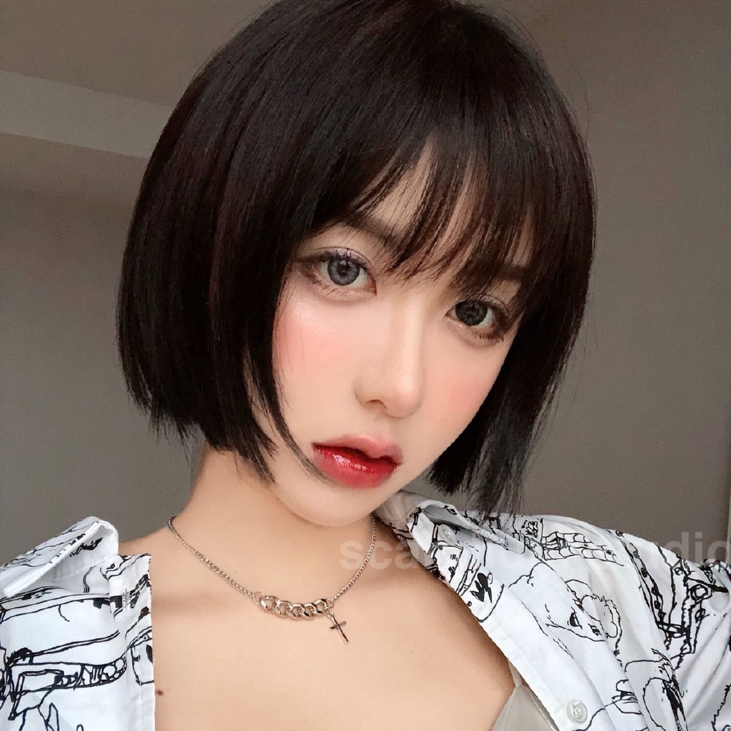 Dây chuyền kiểu xích mặt chữ thập chất liệu thép titan giản đơn