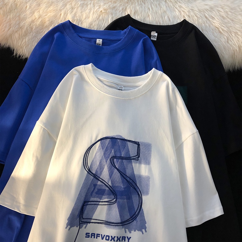 NRVP Áo Thun Nữ Ngắn Tay In Chữ Phong Cách Hàn Quốc