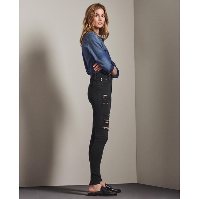 Quần Jeans Bò Nữ Rácb Wash Bạc Lưng Vừa Dáng Skinny AMERICAN EAGLE Hàng Xuất Dư Xịn Cao Cấp Chất Đẹp Nặng Tay
