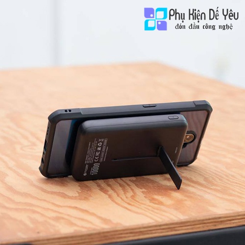 Pin Sạc Dự Phòng không dây MagSafe Mazer Infinite Boost Mag Stand Mini Qi Wireless 10000mAh/15W