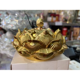 Lư Đốt trầm hoa sen bằng đồng