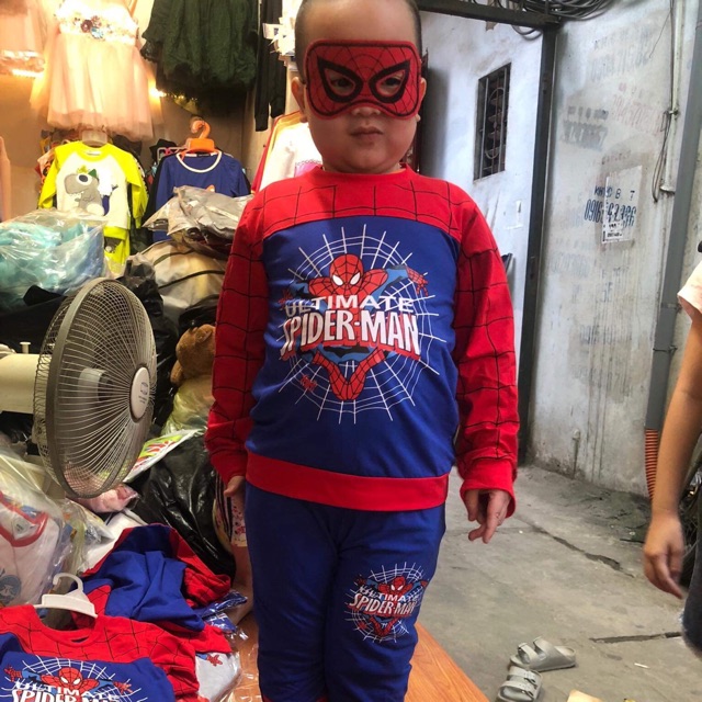 Bộ đồ spidermen kèm mặt nạ