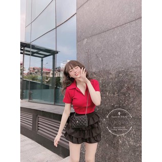 Áo cổ bẻ Áo croptop cổ bẻ hót frend hàng hót trend