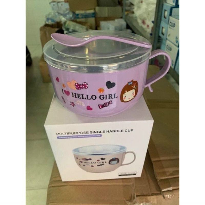 Bát Ăn Cháo Mì Phở kèm thìa siêu tiện lợi sỉ loại đặc biệt