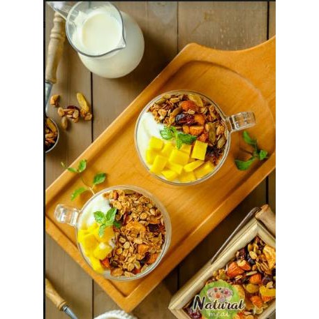 Ngũ cốc dinh dưỡng ăn kiêng, giảm cân KETO nguyên hạt Granola nhiều hạt thơm ngon Healthy Mix vị 500gram - Natural Meal