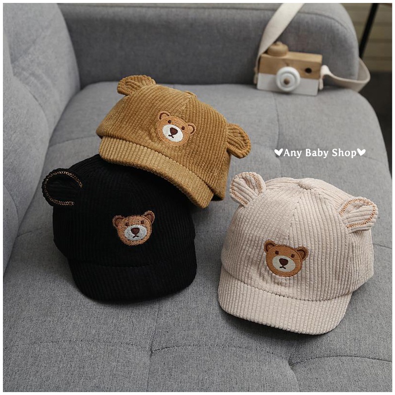 Mũ nón lưỡi trai hình gấu-tai gấu siêu cute 5 màu đáng yêu cho bé trai bé gái ❣❣