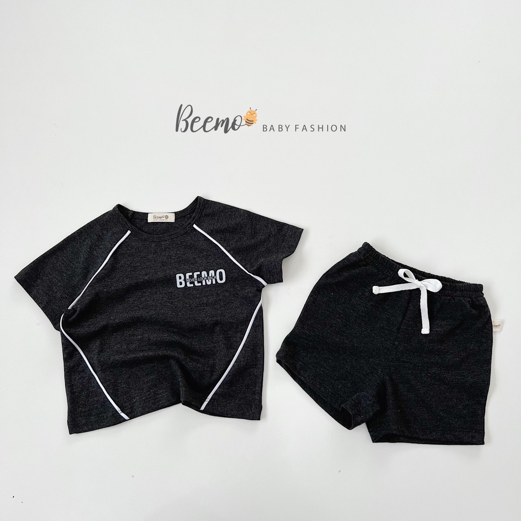 Set bộ đồ Beemo chất cotton thoáng mát kiểu dáng thể thao 3 màu cho bé trai, bé gái từ 1 đến 6 tuổi- 22B051